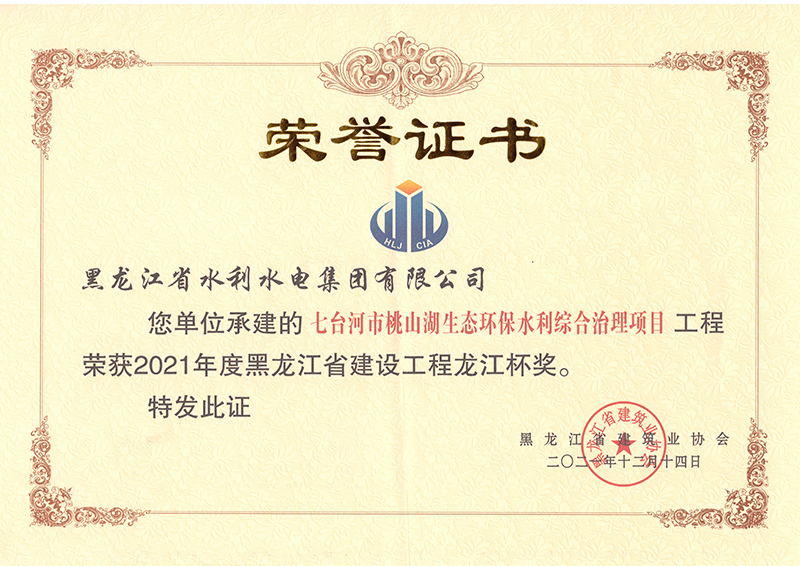 2021年度黑龙江省建设工程龙江杯奖